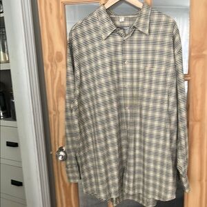 VTG Mondo Di Marco Italian Brown houndstooth Button Down Shirt 2XL